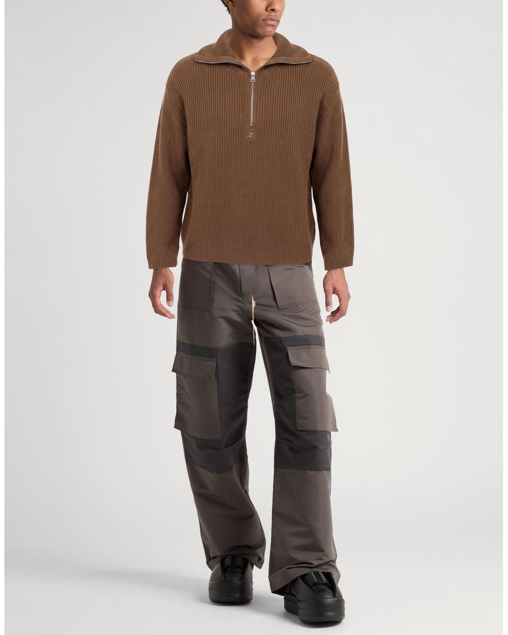 Courreges Brown Sweater Merino Wool for men