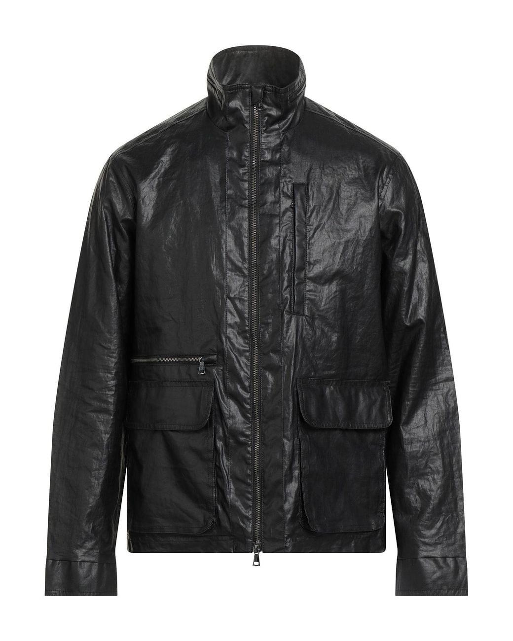 John Varvatos Black Jacket Linen, Polyamide, Viscose, Polyester for men
