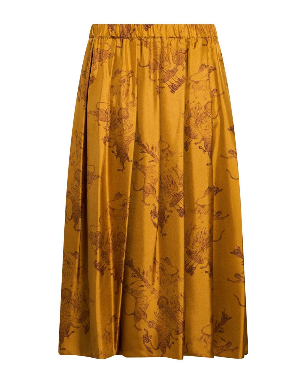 Fabiana Filippi Yellow Midi Skirt Silk