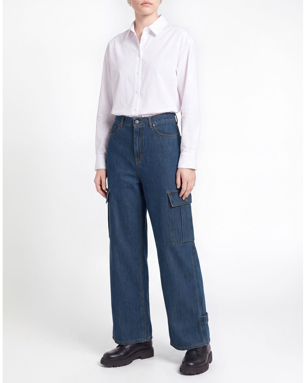 P.A.R.O.S.H. Blue P.A.R.O..H. Jeans Cotton