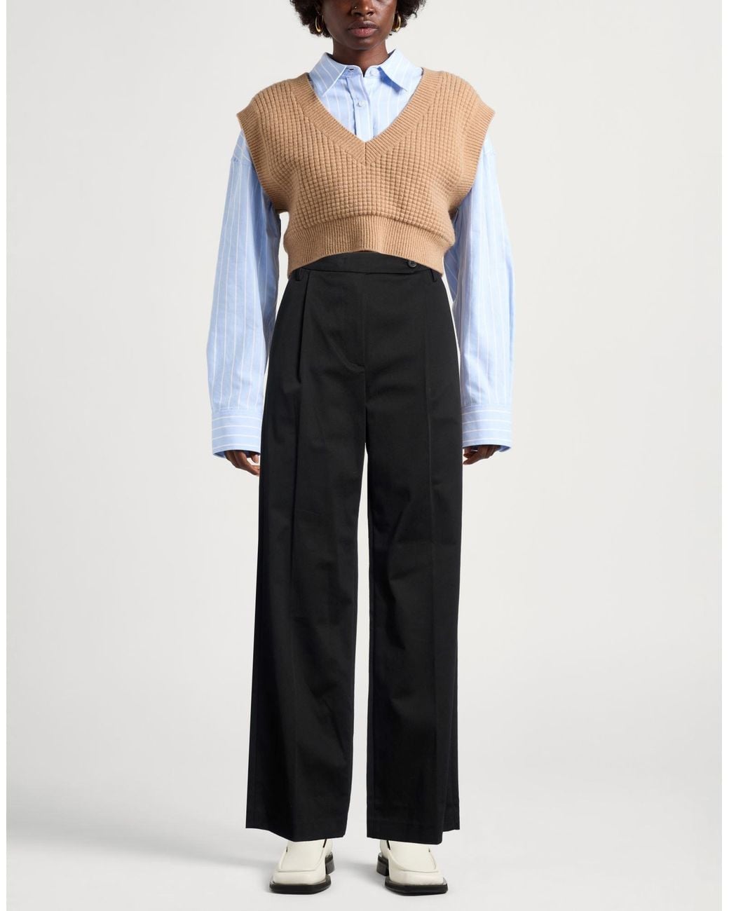 Department 5 Black Pants Cotton, Elastane