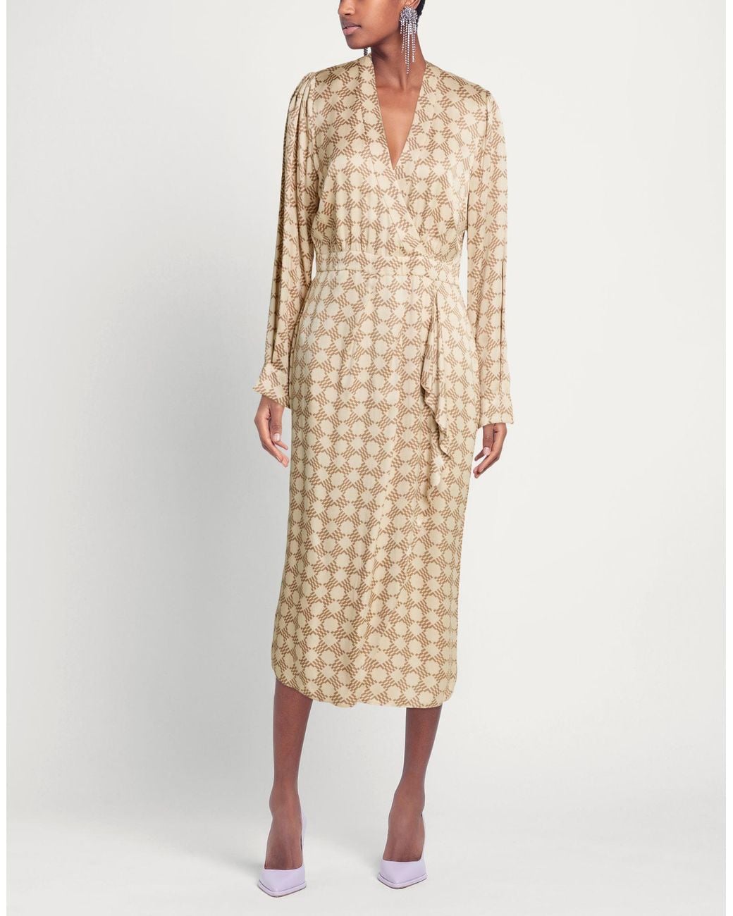 Nenette Natural Midi Dress