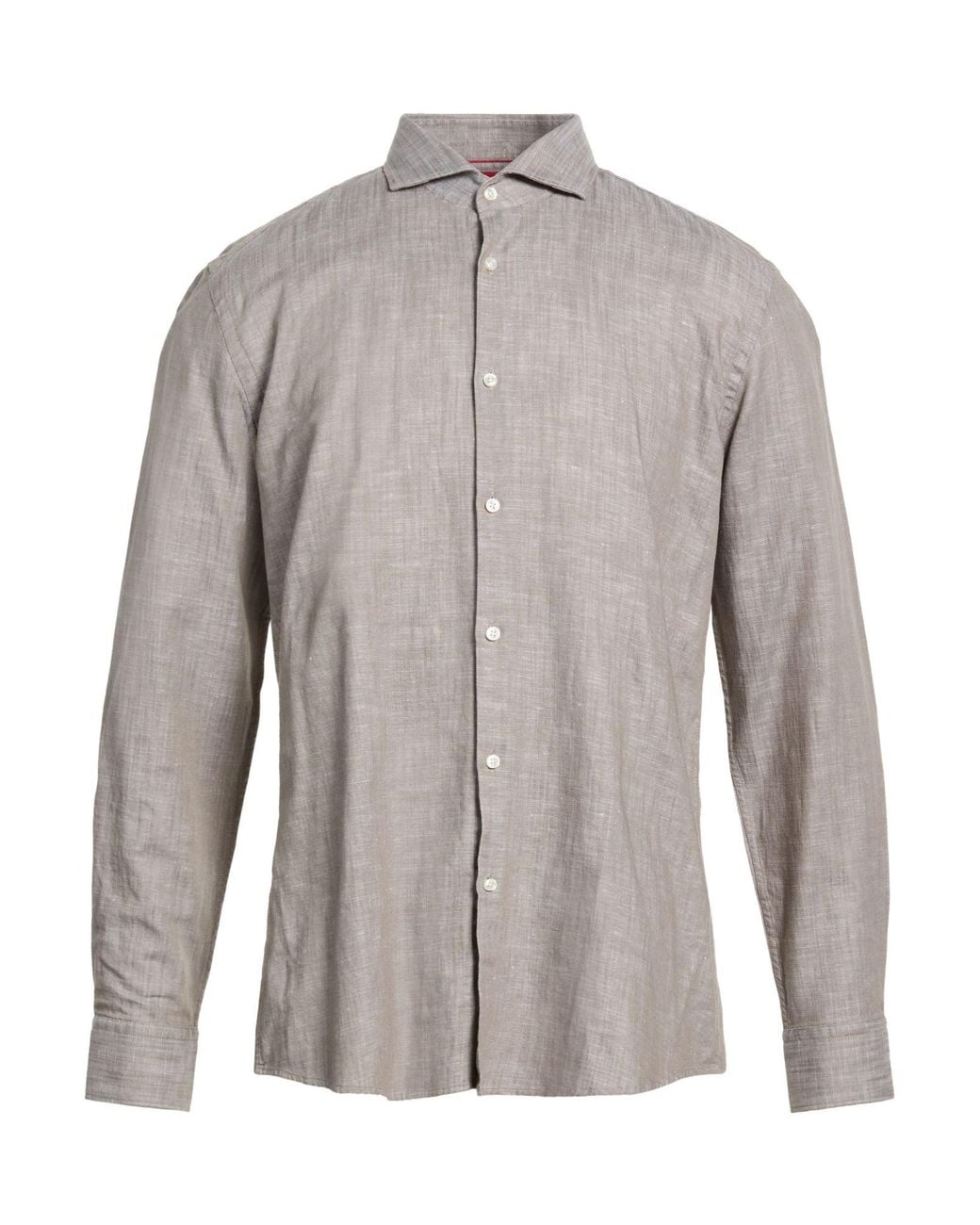 HUGO Gray Shirt Cotton, Linen for men