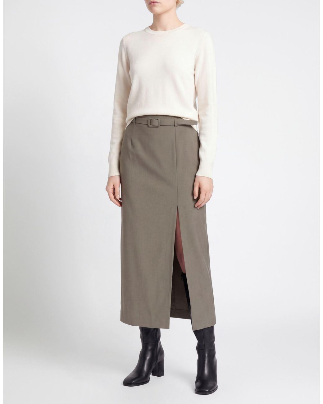 Marella Gray Midi Skirt