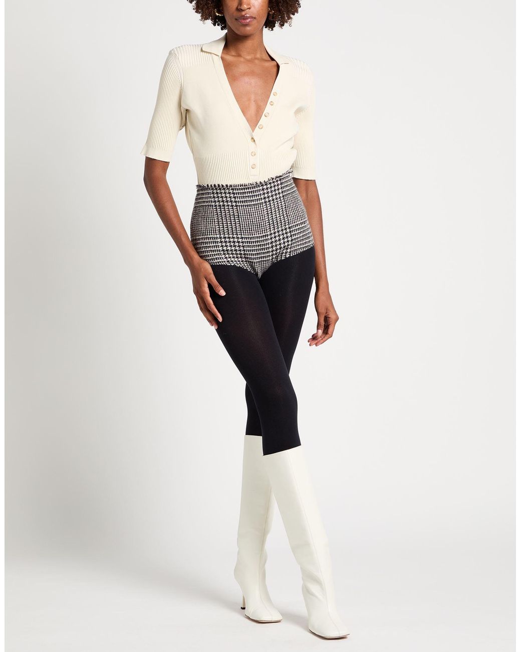 Jacquemus Natural Ivory Bodysuit Viscose, Polyester