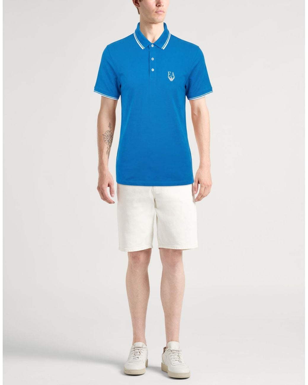 Emporio Armani Blue Polo Shirts for men