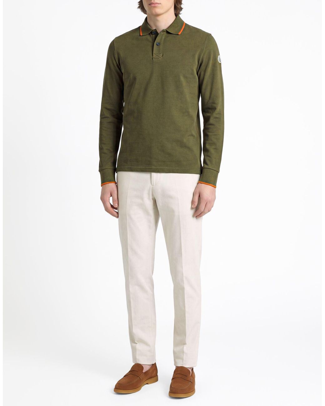North Sails Green Military Polo Shirt Cotton for men