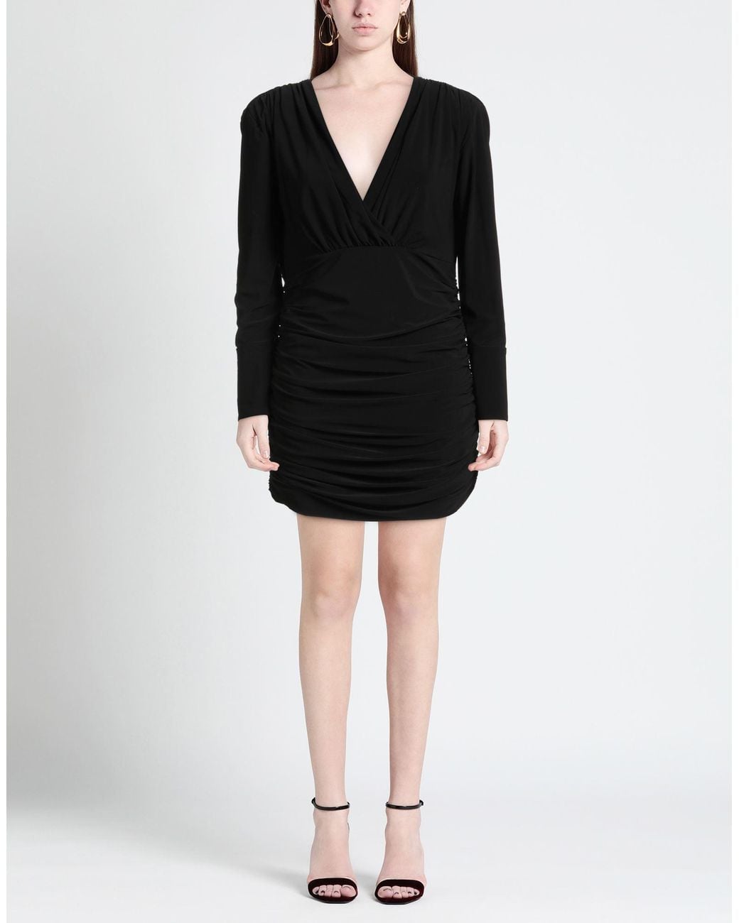 Compagnia Italiana Black Mini Dress Polyester, Elastane