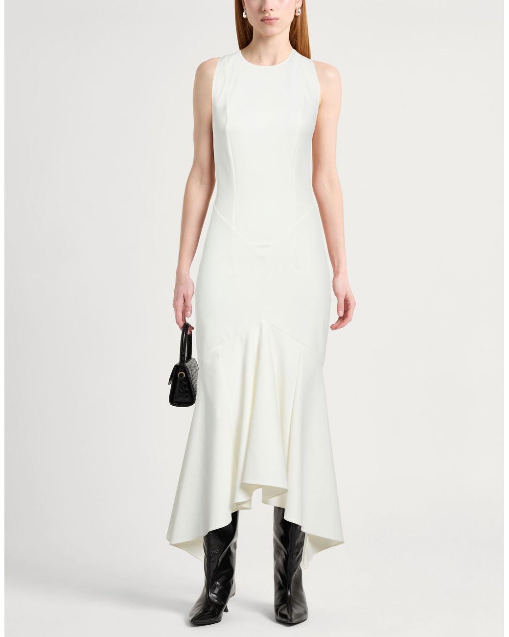 Alexandre Vauthier White Midi Dress