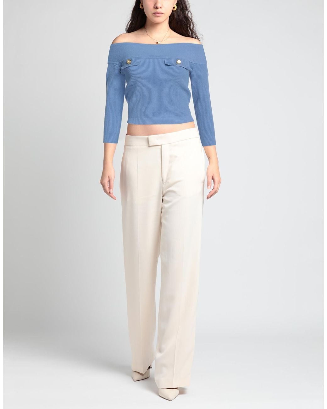 Elisabetta Franchi Blue Sky Top Viscose, Acrylic, Polyester