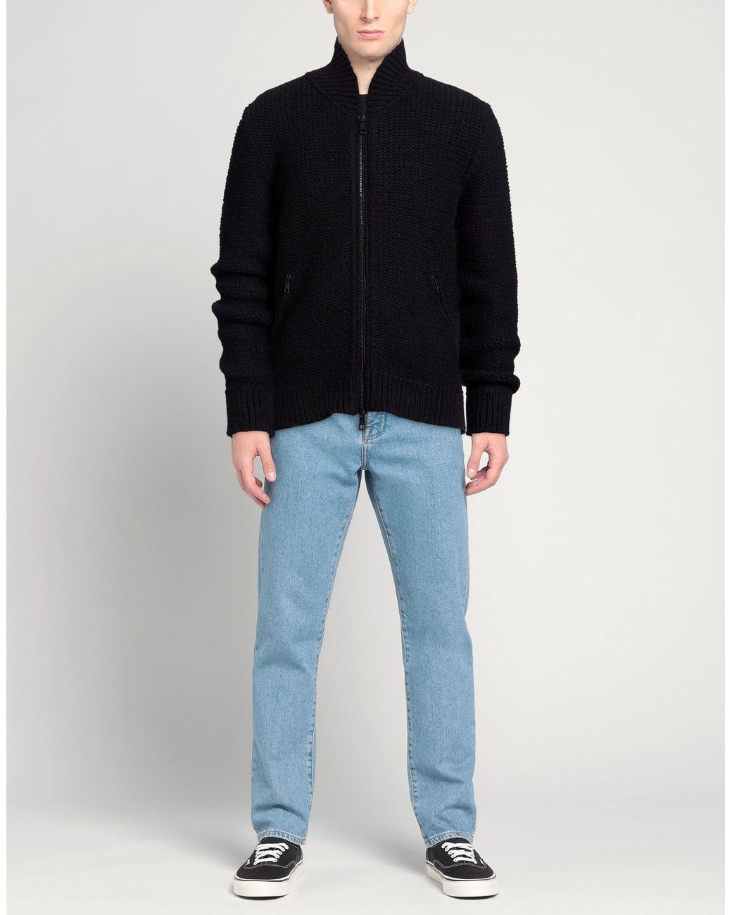 Giorgio Brato Blue Cardigan Alpaca Wool, Merino Wool, Nylon for men