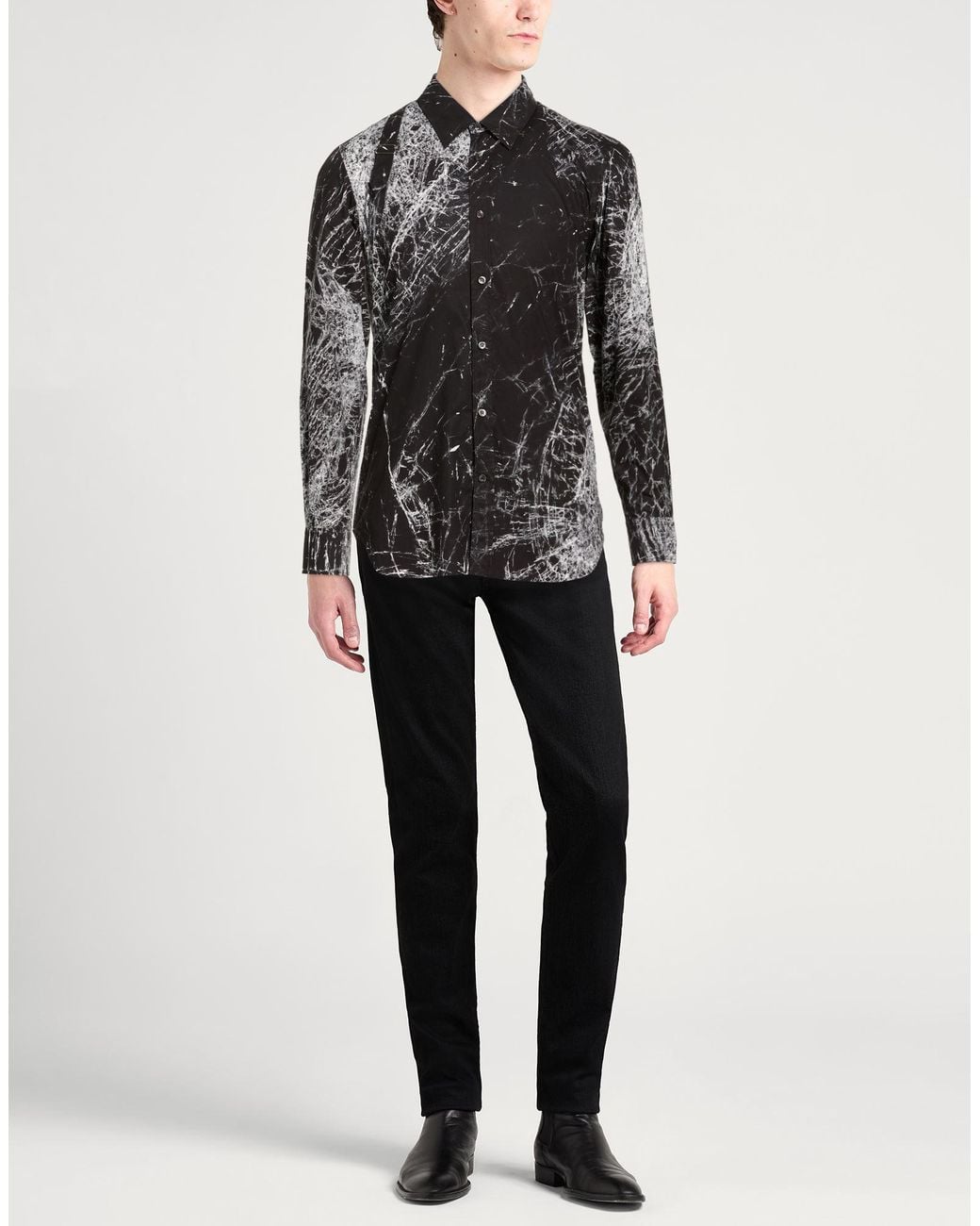 Camisa McQueen de hombre de color Black