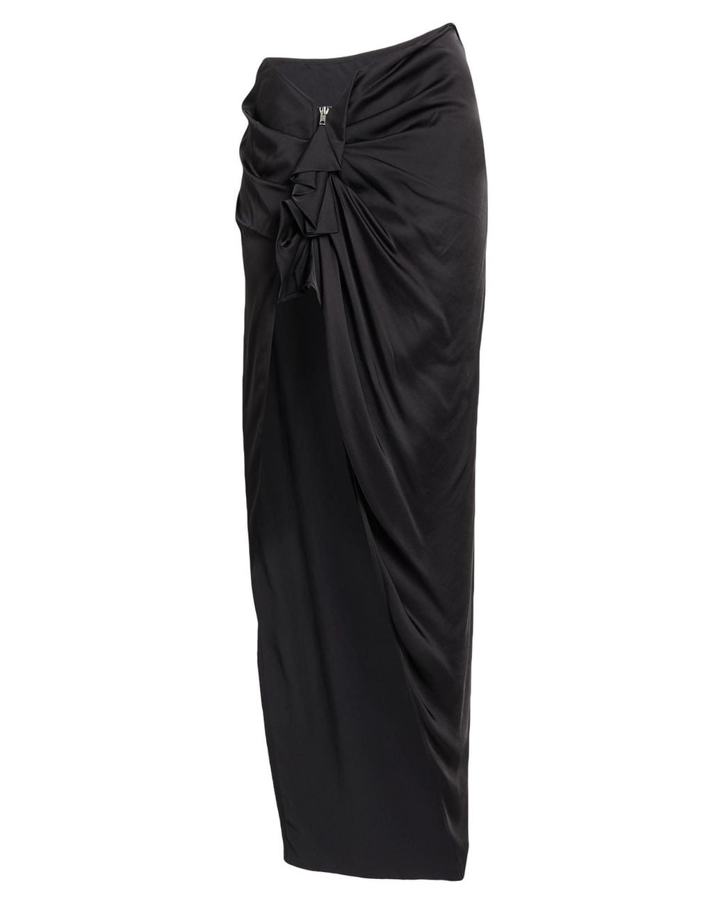 Rick Owens Black Maxi Skirt Acetate, Viscose