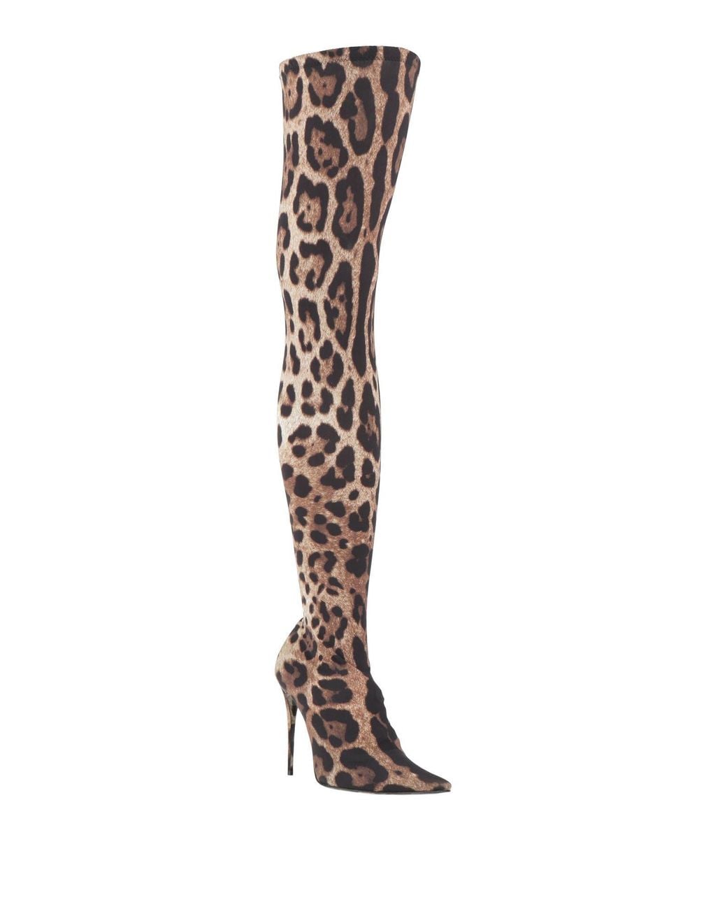 Dolce & Gabbana White Boot Textile Fibers