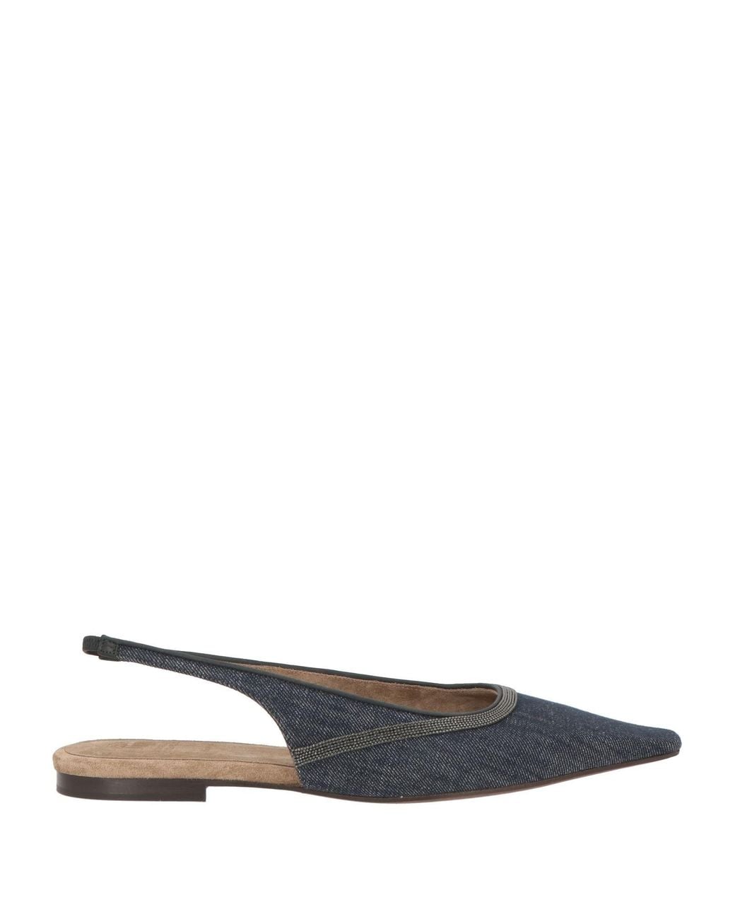 Brunello Cucinelli White Ballet Flats Textile Fibers