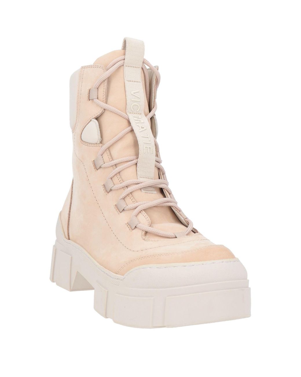 Vic Matié Natural Blush Ankle Boots Leather