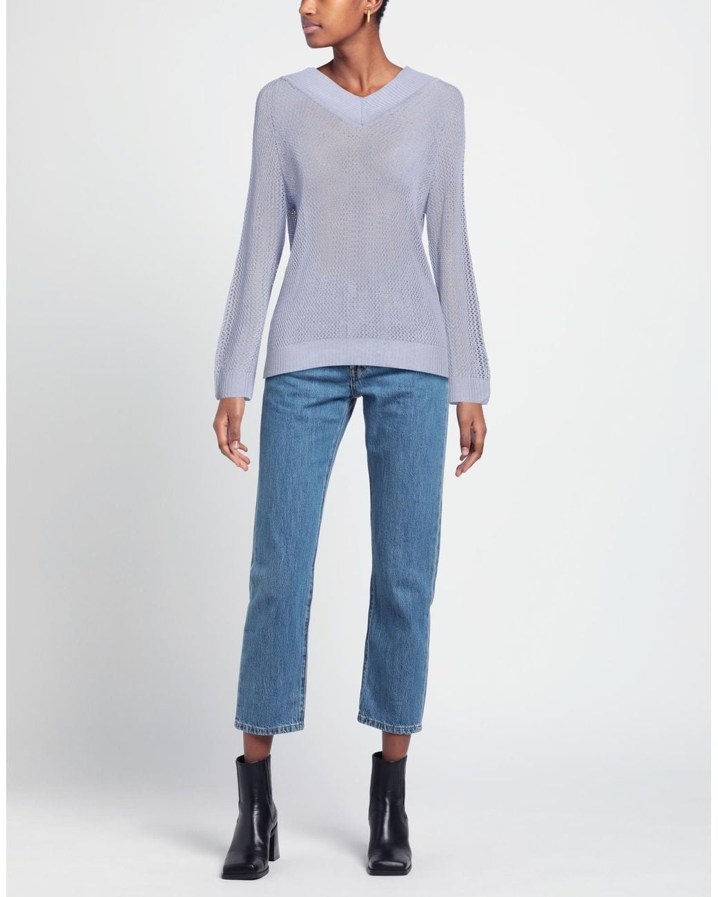 N.O.W. ANDREA ROSATI CASHMERE Blue Sweater