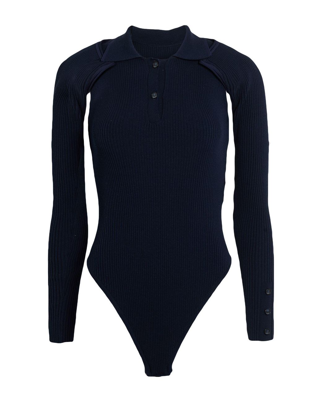 Jacquemus Blue Bodysuit Viscose, Linen, Polyamide