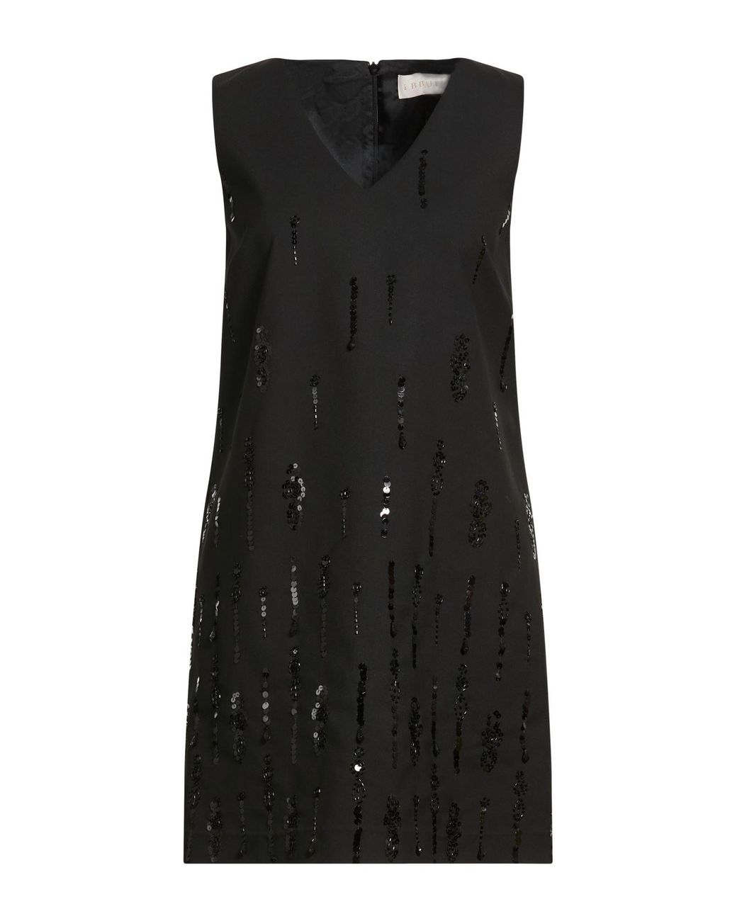 iBlues Black Mini Dress Polyester, Viscose, Elastane
