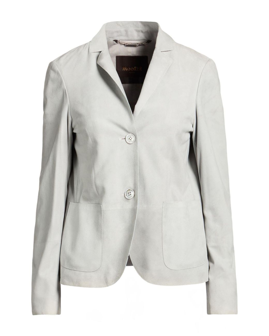 Moorer Gray Light Blazer Ovine Leather