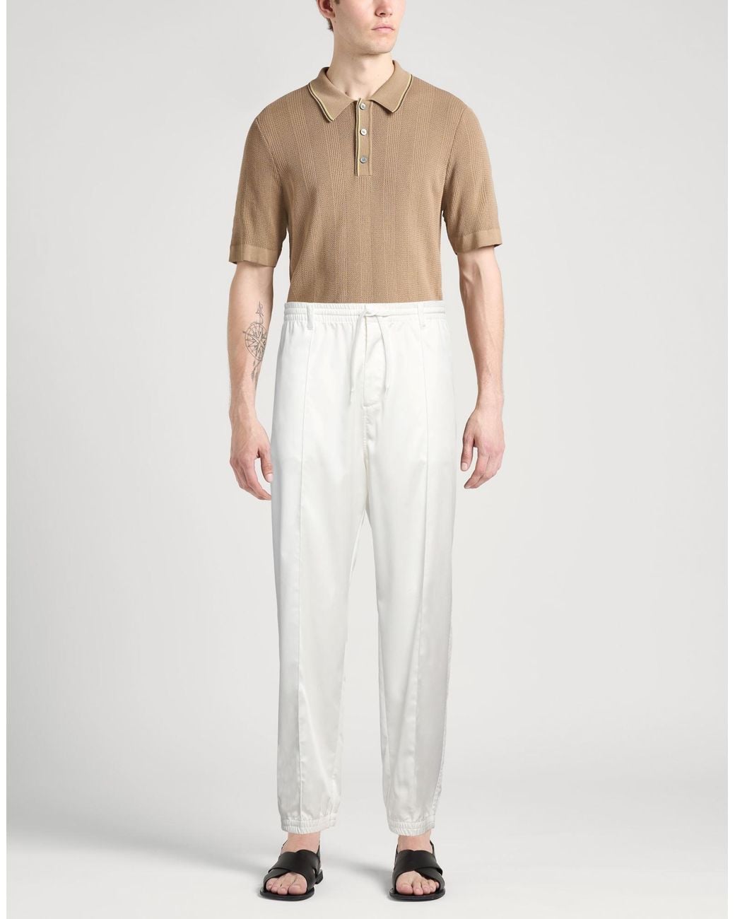Emporio Armani White Trouser for men