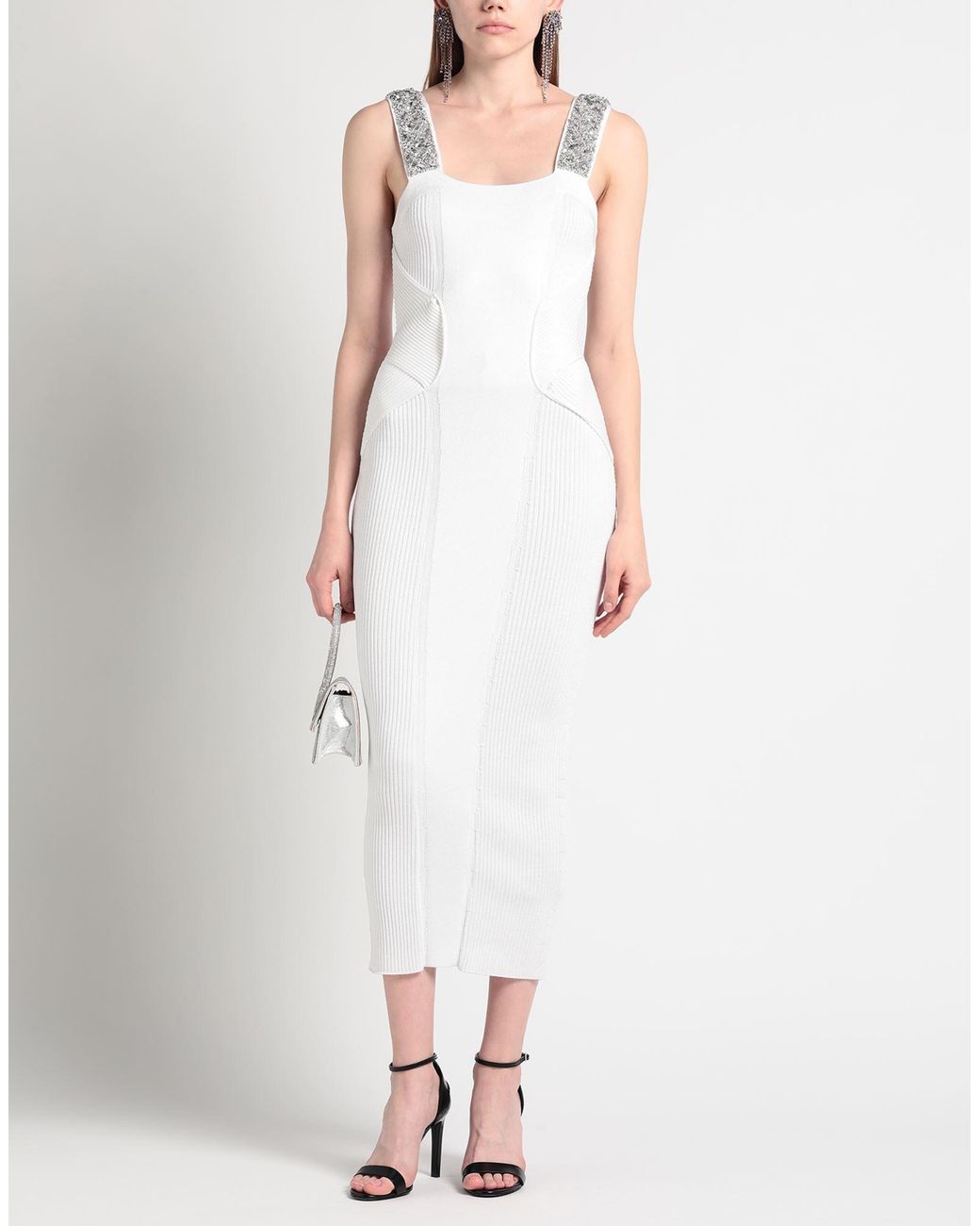 Balmain White Midi Dress