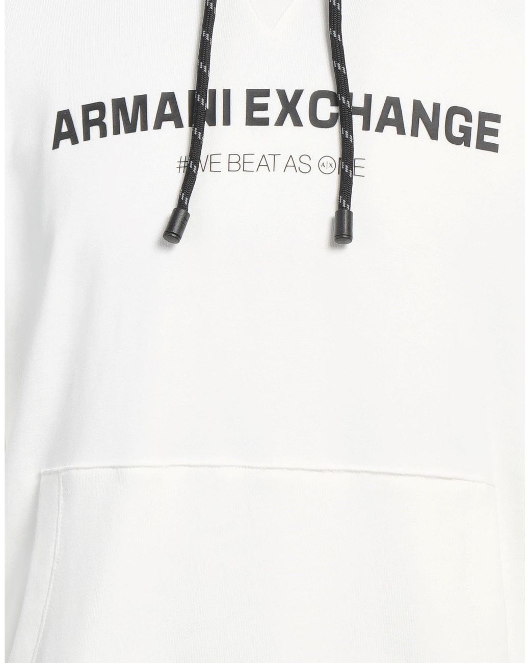 ARMANI EXCHANGE White Sweatshirt Cotton, Polyester, Elastane for men