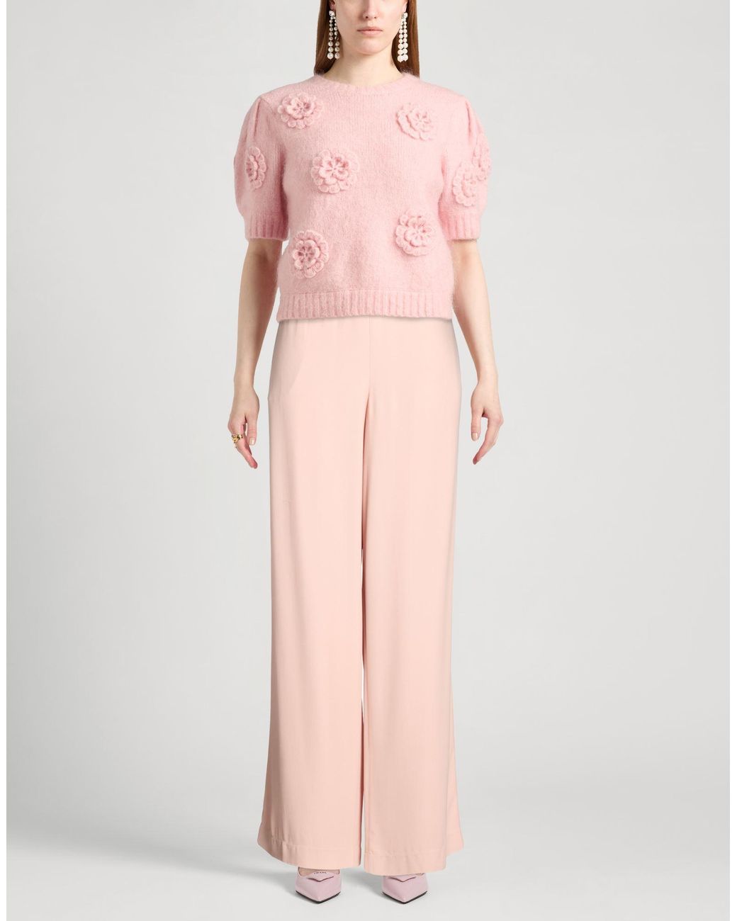 Liviana Conti Pink Blush Pants Viscose, Acetate