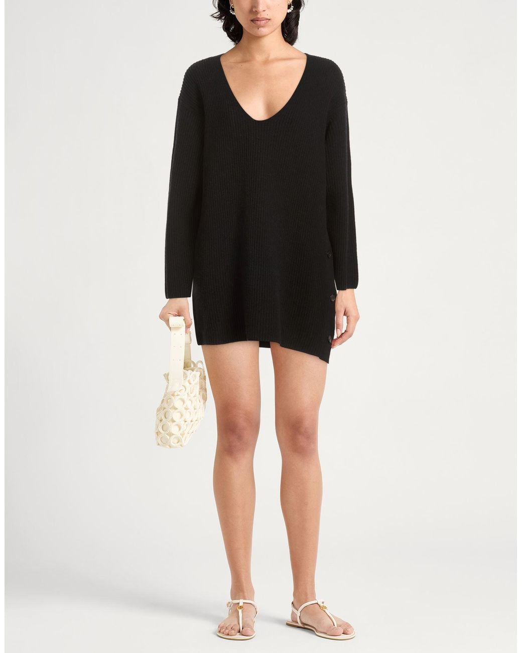 Jucca Black Mini Dress Virgin Wool