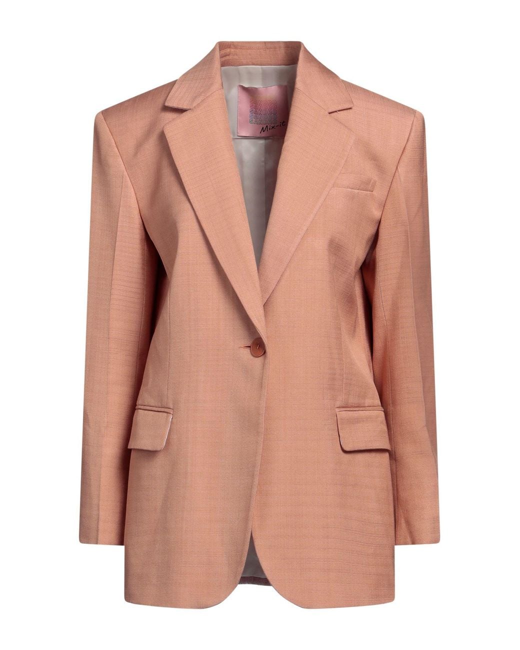 Sandro Pink Canvas Blazer