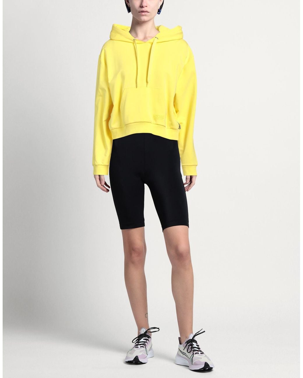 Moschino Yellow Sweatshirt Cotton, Elastane