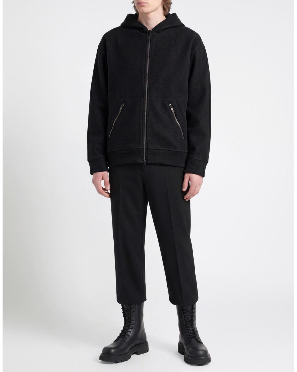 Daniele Alessandrini Black Jacket Polyester, Polyamide for men