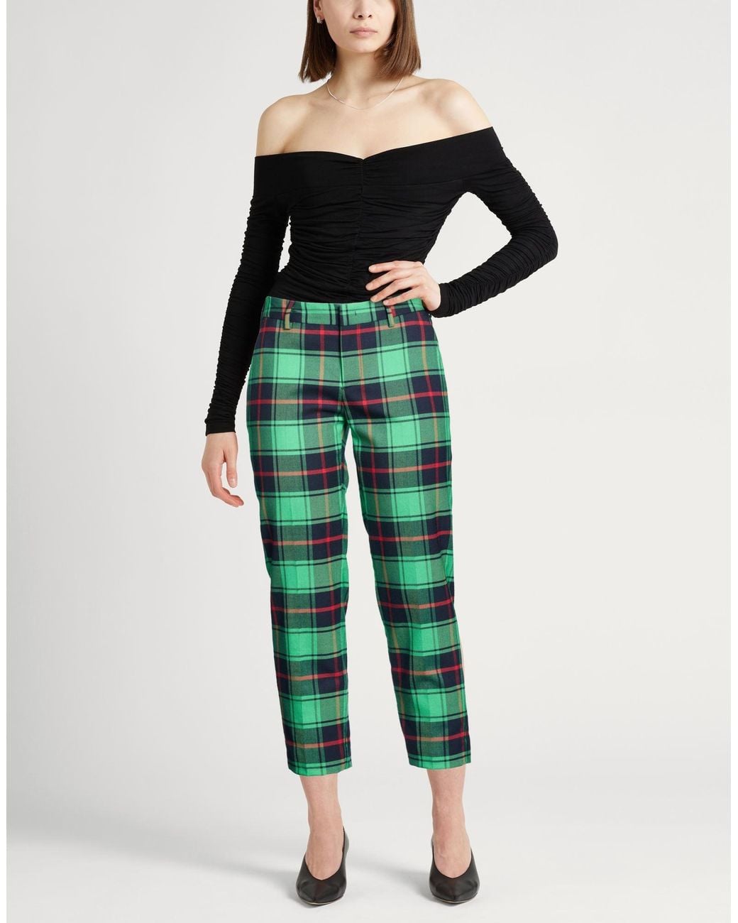 PT Torino Green Pants Virgin Wool, Elastane