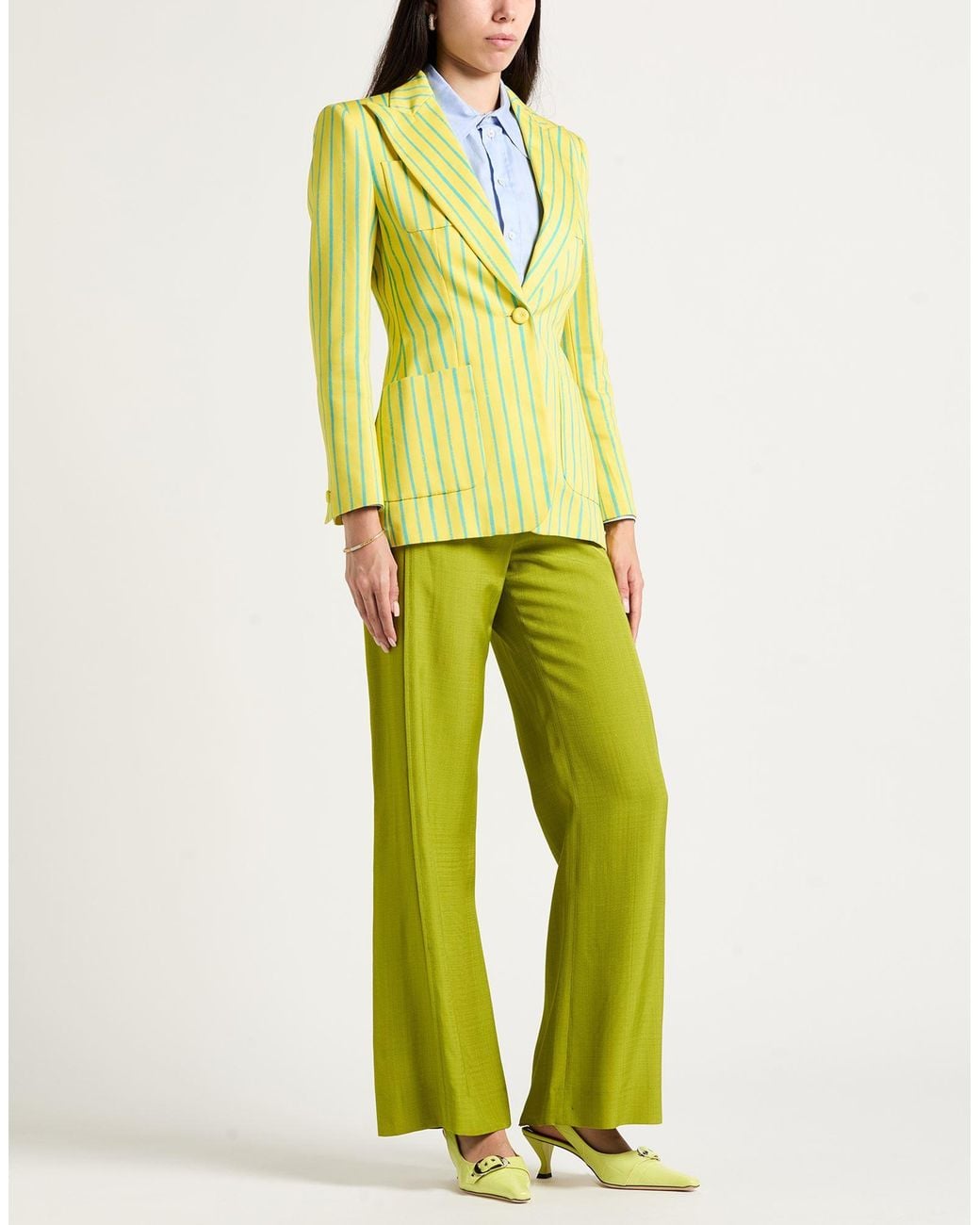 Moschino Yellow Blazer Cotton, Viscose