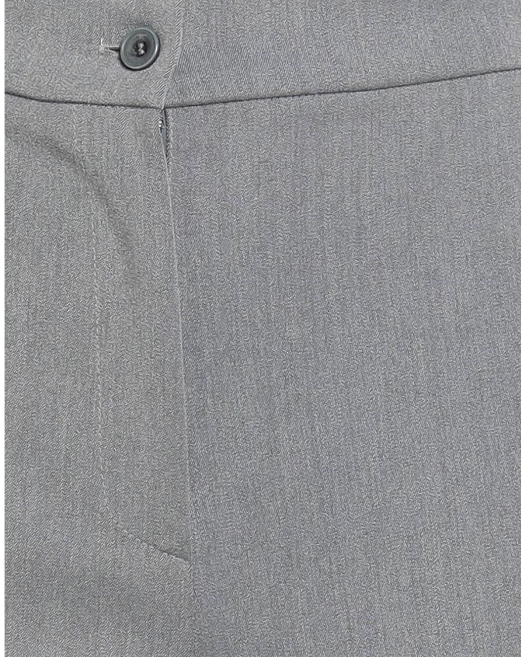 FACE TO FACE STYLE Gray Pants Polyester, Viscose, Elastane