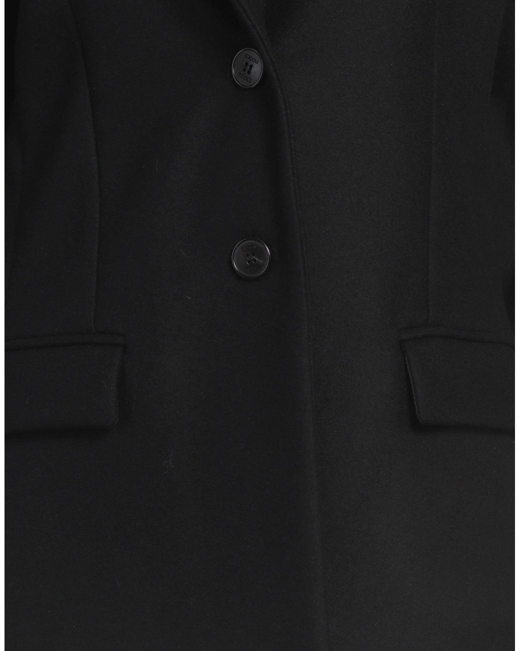 MODES Black Coat Wool