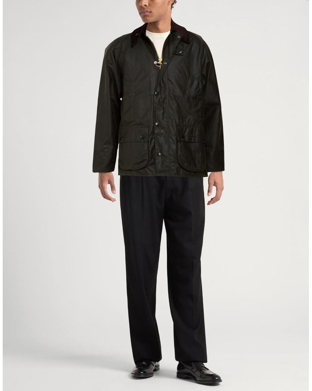 Barbour Black Jacket Cotton for men