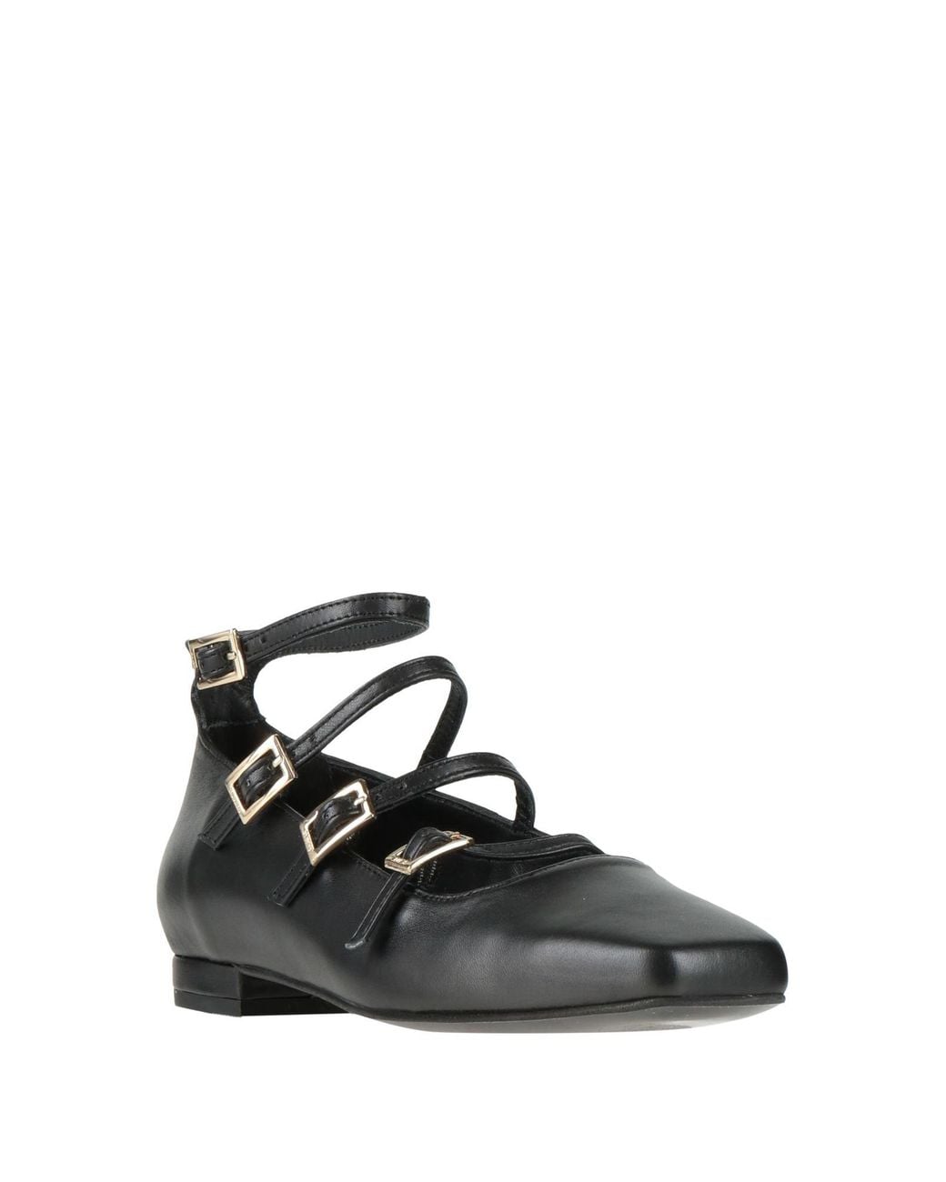 Alohas Black Ballet Flats Leather