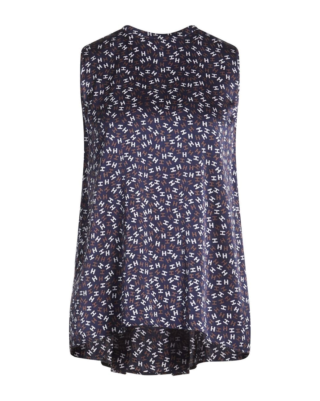 Hemisphere Blue Top Silk, Elastane