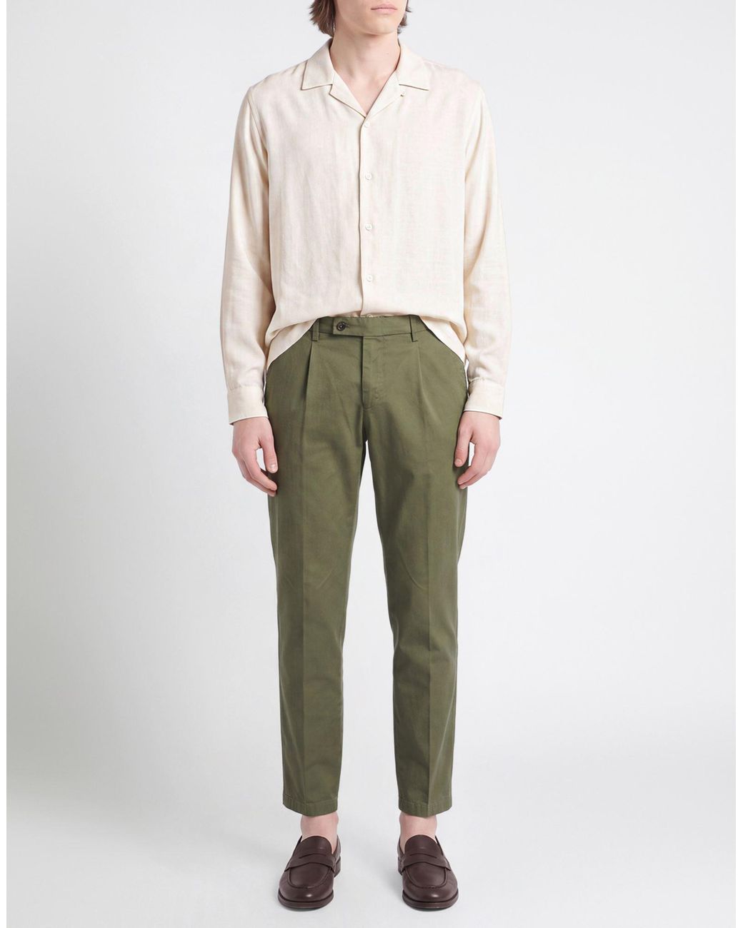 Berwich Green Pants Cotton, Elastane for men