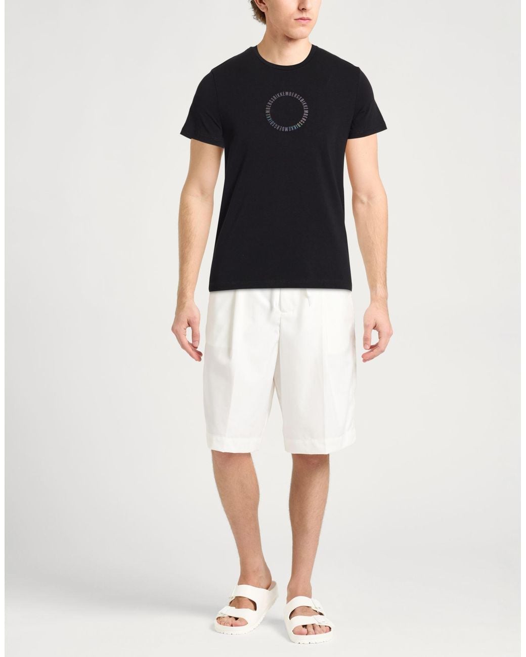 Bikkembergs Black T-Shirt Cotton, Elastane for men