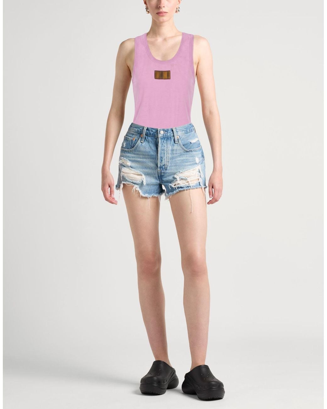 VTMNTS Pink Tank Top Viscose, Elastane