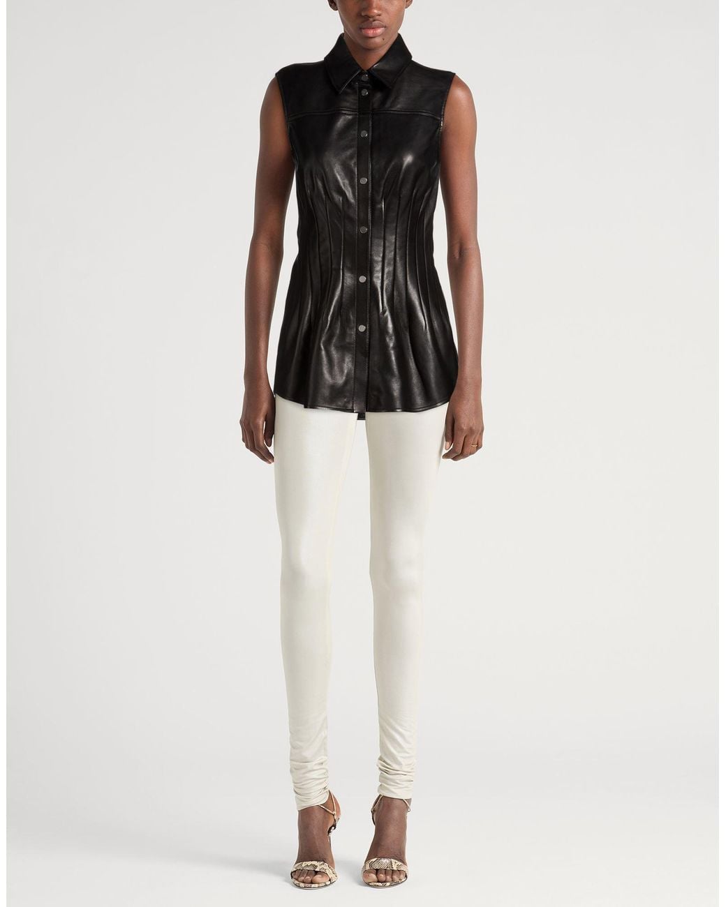 Helmut Lang Black Shirt Lambskin