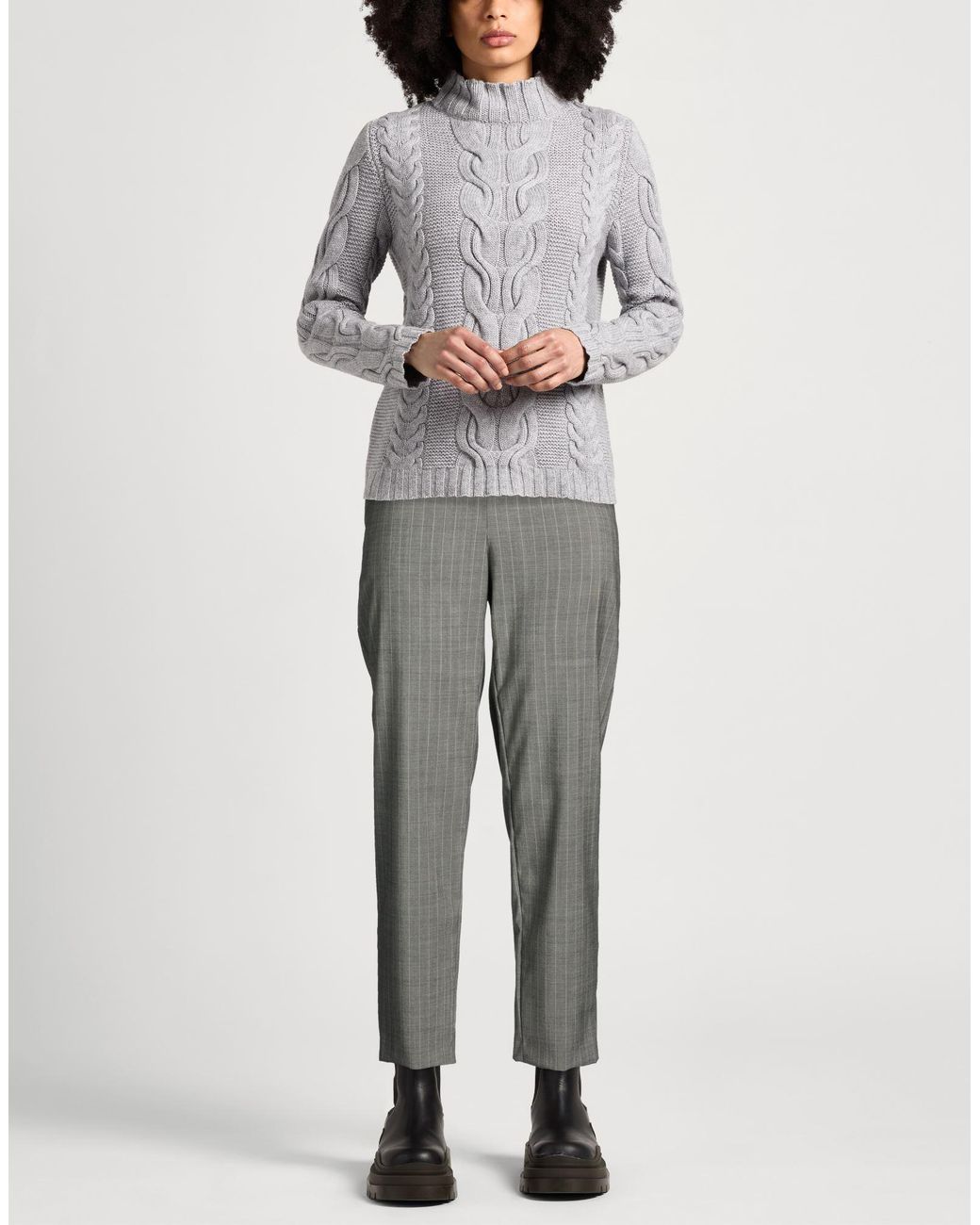 Boss Gray Light Pants Virgin Wool