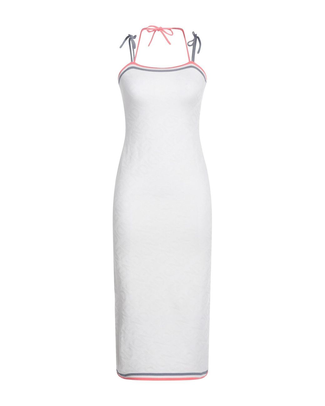 Fendi White Ff Midi Dress