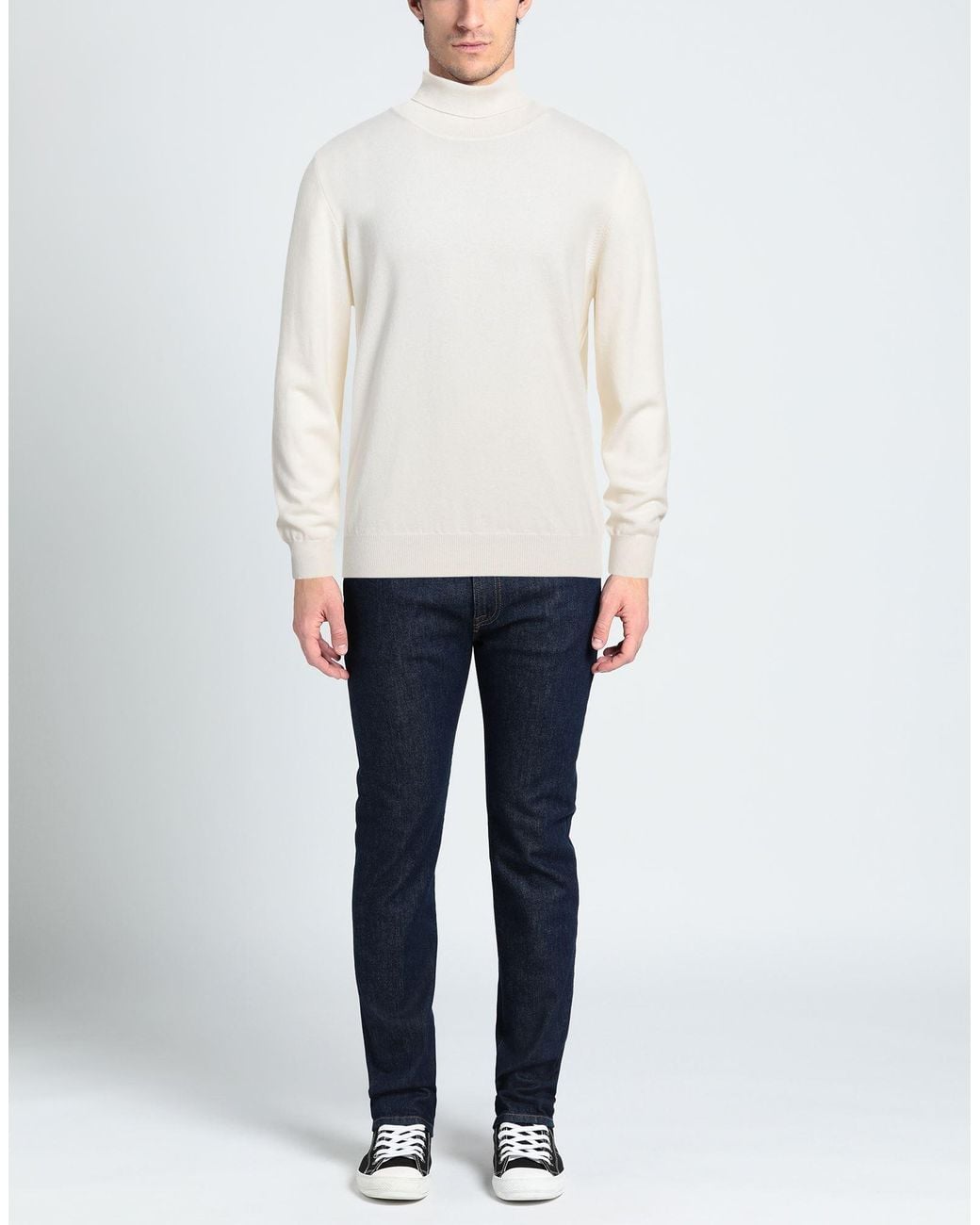 Gran Sasso White Turtleneck for men