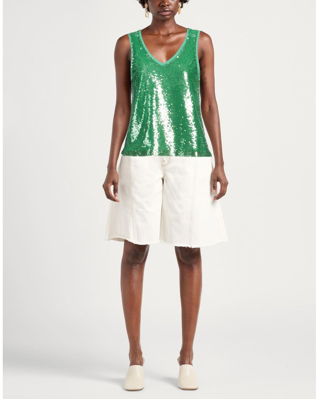 Diana Gallesi Green Top Polyester