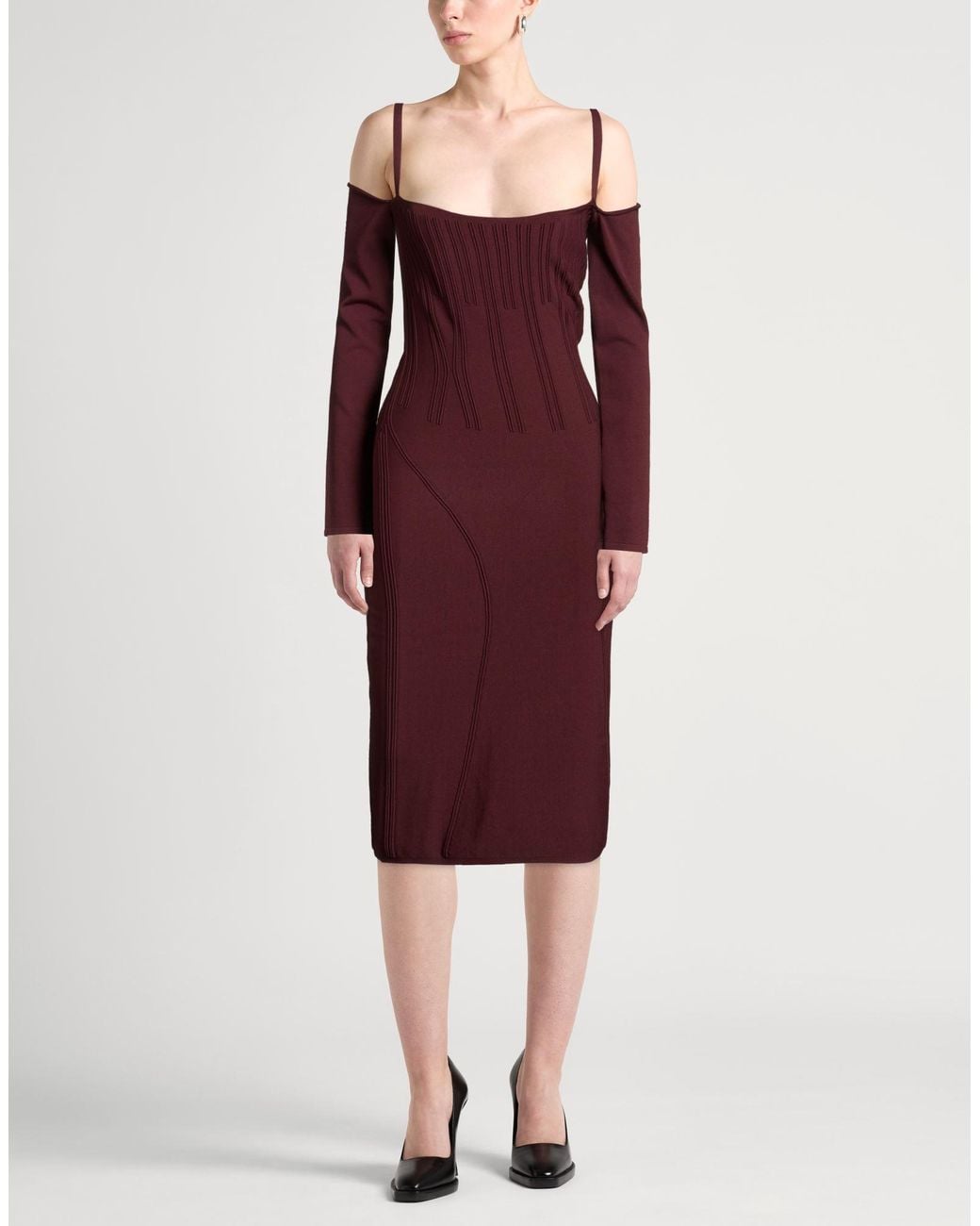 Mugler Red Midi Dresses