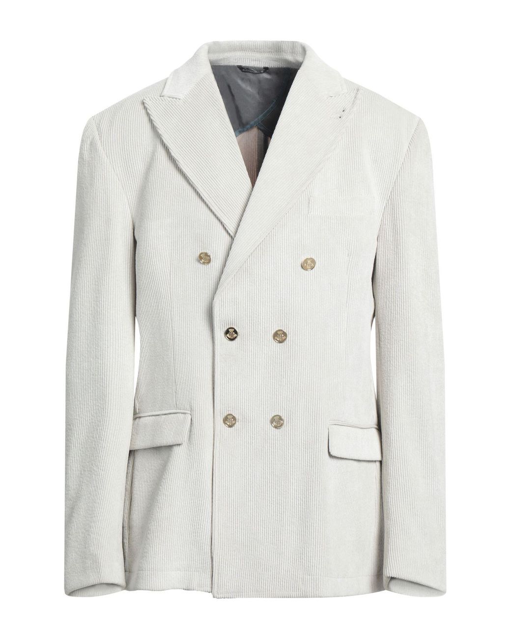 Daniele Alessandrini White Cream Blazer Polyester, Polyamide, Elastane for men