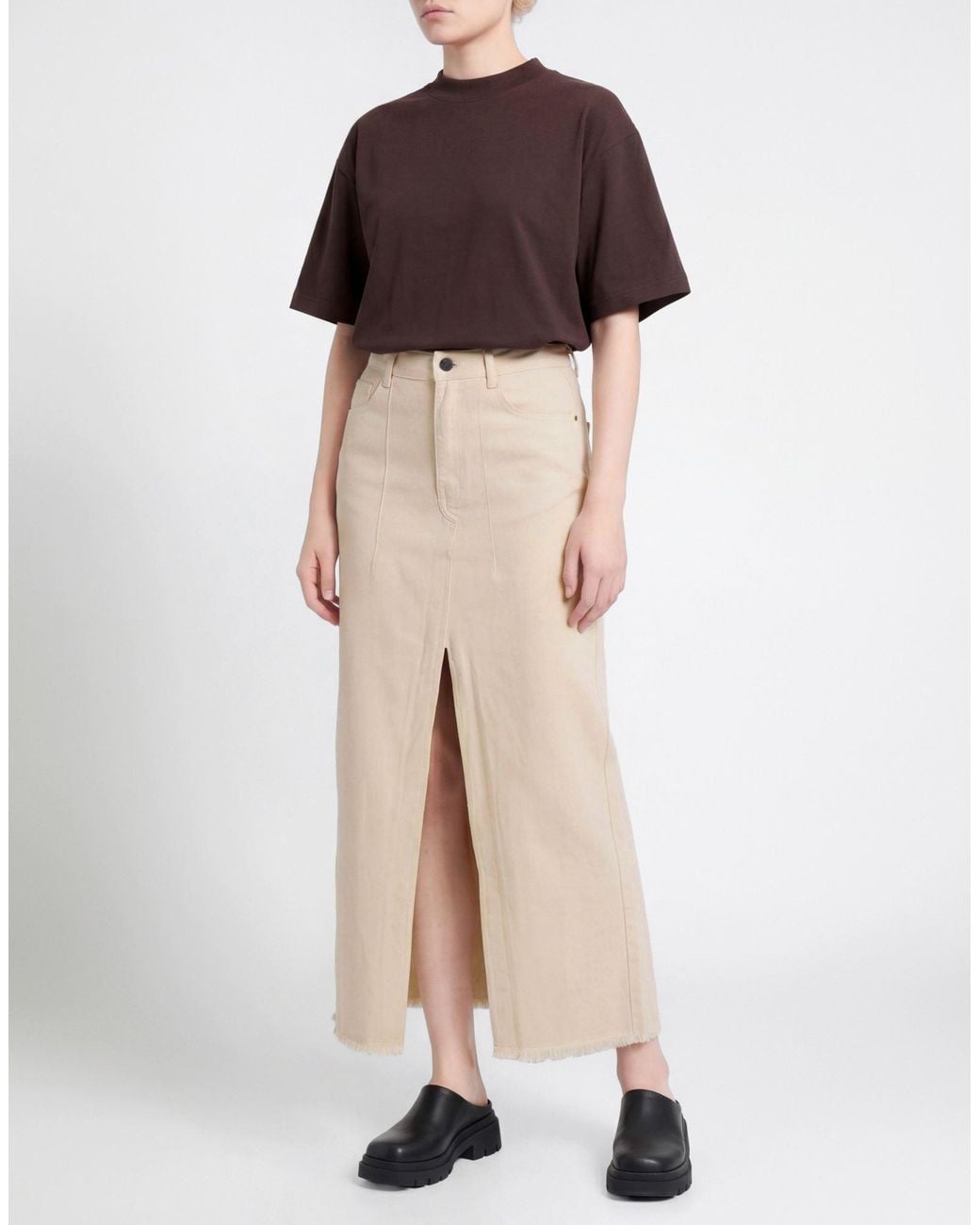 White Sand Natural Denim Skirt